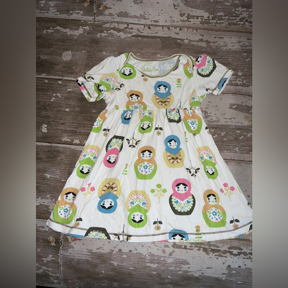 *play condition* vintage Matilda Jane Russian Nesting Doll dress 4 platinum